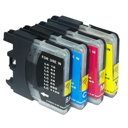 4 Compatible Ink Cartridges, Replaces For Brother LC980VALBP LC1100VALBP, NON-OEM