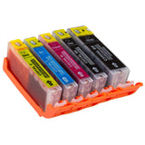 5 Compatible ink Cartridges, For Canon PGI-550XLBK, CLI-551XLBKCMY, NON-OEM