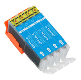 4 Cyan Compatible Ink Cartridges, Replaces For Canon CLI571XLC, NON-OEM