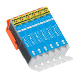 6 Compatible 571XL, Cyan Ink Cartridges, Replaces For Canon CLI-571XLC NON-OEM