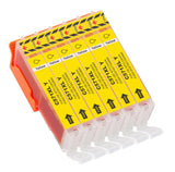 6 Compatible 571XL, Yellow Ink Cartridges Replaces For Canon CLI571XLY CLI-571XLY NON-OEM