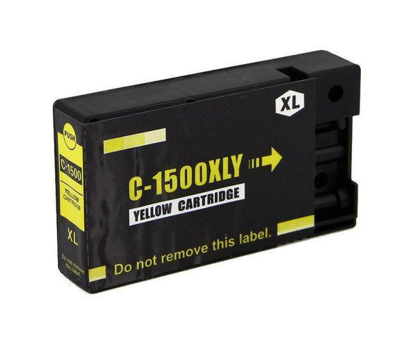 1 Compatible C1500XL High Capacity Yellow Ink Cartridges,  For Canon PGI-1500XLY