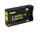 2 Compatible C1500XL High Capacity Yellow Ink Cartridges,  For Canon PGI-1500XLY