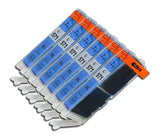 6 Compatible 571XL, Cyan Ink Cartridges, Replaces For Canon CLI-571XLC NON-OEM