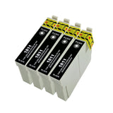 4 Compatible E18 XL, Black Ink Cartridges, Replaces For Epson 18XL, T1811, NON-OEM