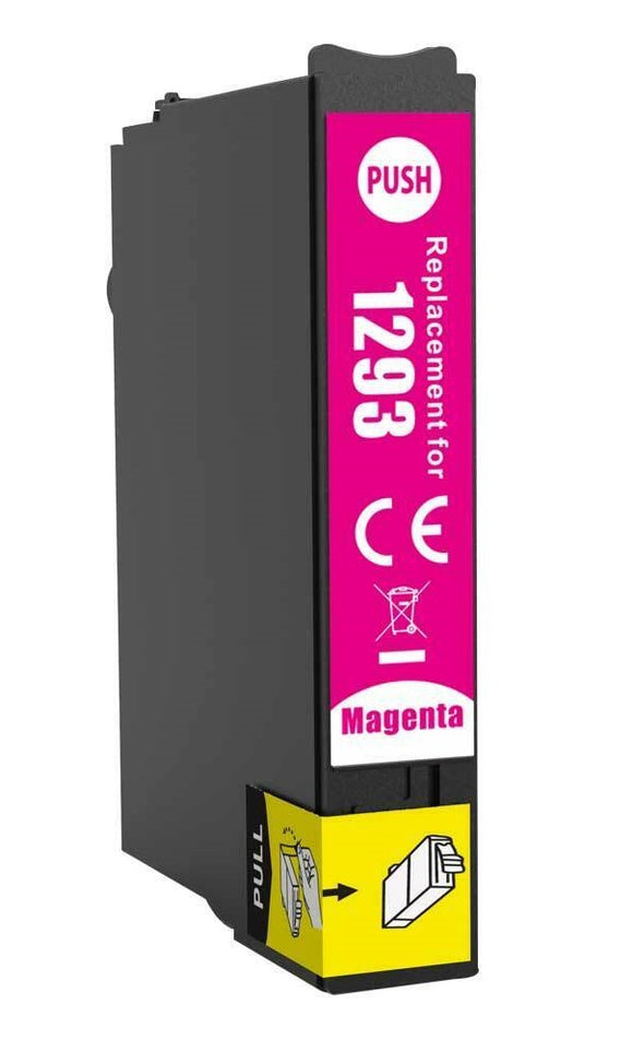 1 Compatible E1293, Magenta Ink Cartridge, Replaces For Epson T1293, NON-OEM