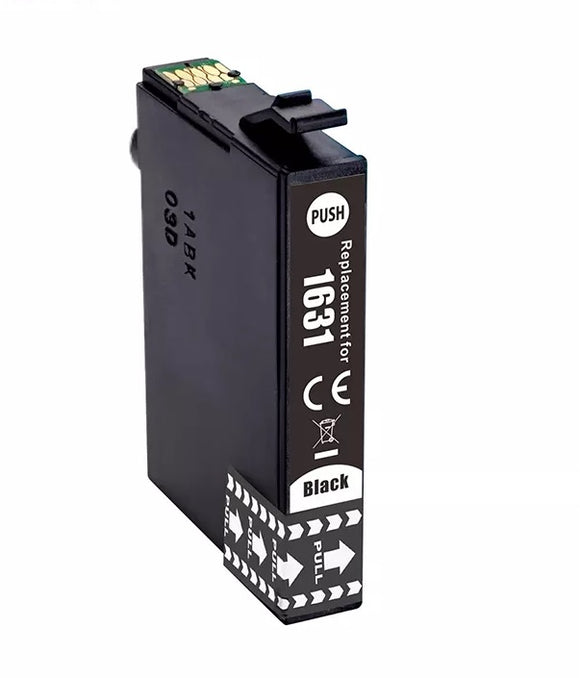 1 Compatible Black Ink Cartridge, Replaces For Epson 16XL, T1631, NON-OEM