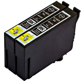 2 Compatible Black Ink Cartridges, Replaces For Epson 16XL, T1631, NON-OEM