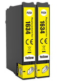 2 Compatible Yellow Ink Cartridges, Replaces For Epson 16XL T1634, NON-OEM