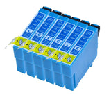 6 Compatible E18XL, Cyan Ink Cartridges, Replaces For Epson 18XL, T1812, NON-OEM