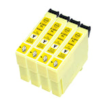 4 Compatible Yellow Ink Cartridges, Replaces For Epson 18XL, T1814, NON-OEM