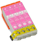 4 Compatible Light Magenta Ink Cartridges, Replaces For Epson 24XL, T2436, NON-OEM