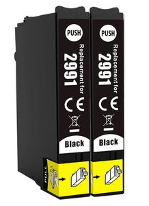2 Compatible E29XL Black Ink Cartridges Replaces for Epson 29XL T2991, Non-OEM