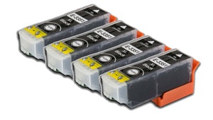 4 Compatible E33XL Black Ink Cartridges, Replaces For Epson 33XL, T3351, NON-OEM