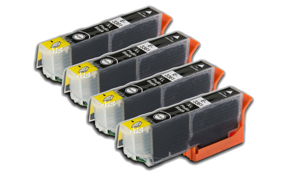 4 Compatible E33XL Photo Black Ink Cartridges For Epson 33XL, T3361, NON-OEM