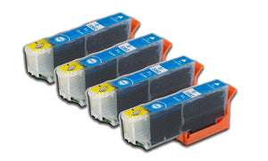 4 Compatible E33XLCyan Ink Cartridges Replaces For Epson 33XL, T3362, NON-OEM