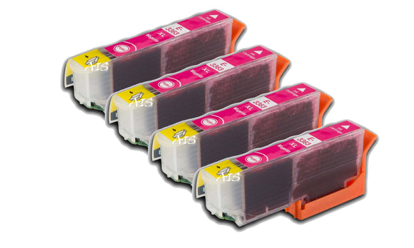 4 Compatible E33XL Magenta Ink Cartridges, For Epson 33XL, T3363, NON-OEM