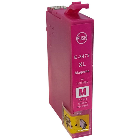 1 Compatible E34 XL, Magenta Ink Cartridges, For Epson 34XL, T3473, NON-OEM