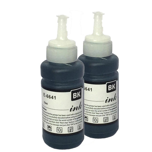 2 Compatible Black ink Bottle For ET-2650 L110 L300 L361 L455 L565 L3050