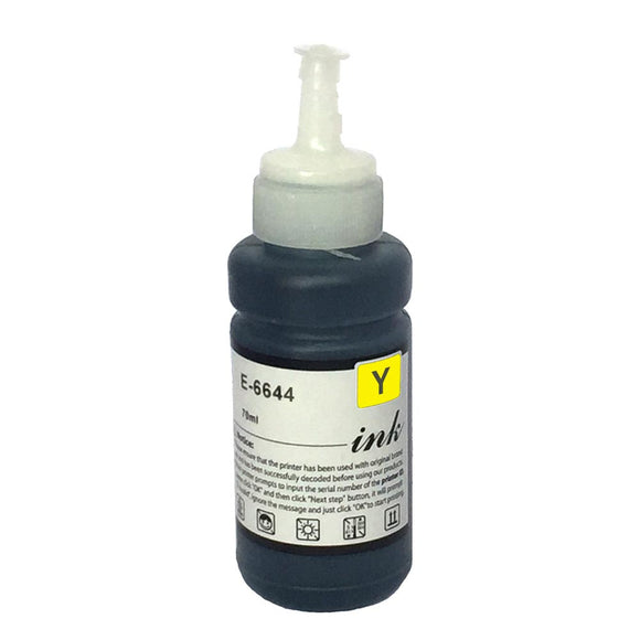 1 Compatible Yellow ink Bottle, Replaces For Epson EcoTank 664, T6644, NONOEM