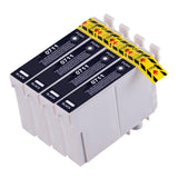 4 Black Compatible Ink Cartridges, Replaces For Epson T0711, T0891, NON-OME
