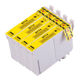 4 Compatible 714, Yellow Ink Cartridges, Replaces For Epson T0714, T0894, NON-OEM
