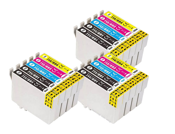 15 Compatible Multipack Ink Cartridges, Replaces For Epson T0715 T0895, NON-OEM