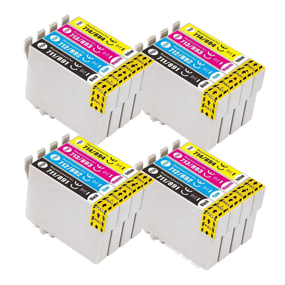 16 Compatible Multipack Ink Cartridges, Replaces For Epson T0715, T0895, NON-OEM