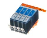 4 Compatible High Capacity Cyan Ink Cartridges, For HP 364XL, CB323EE, NON-OEM