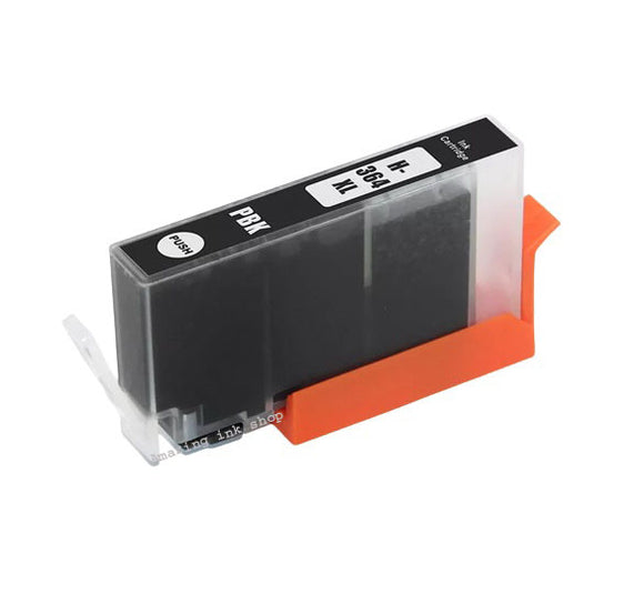 1 Compatible Photo Black Ink Cartridge, Replaces For HP 364XL, CB322E, NON-OME