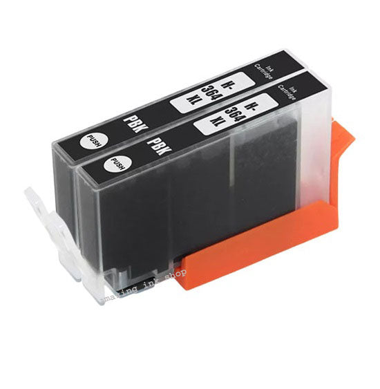 2 Compatible Photo Black Ink Cartridge, Replaces For HP 364XL, CB322E, NON-OME