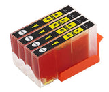 4 Compatible Yellow Ink Cartridge, Replaces For HP 364XL, CB325EE, NON-OEM