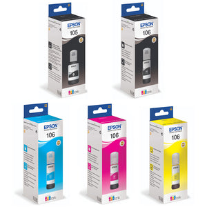 Epson Multipack 106, EcoTank ink Bottle T00Q1, T00R1, T00R2, T00R3, T00R4, T00R6