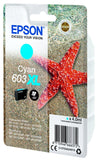Genuine Epson 603XL, Starfish Cyan Ink Cartridge, T03A2, C13T03A24010