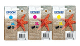 Genuine Epson 603XL, Starfish 3-Colour Ink Cartridges, T03A5, (Vacuum Sealed)