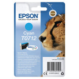 Genuine Epson T0712 Cheetah Cyan Ink Cartridge, TO712 (Vacuum Sealed)