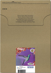 Genuine Epson T0807 Hummingbird Multipack Ink Cartridges C13T08074510