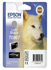 Genuine Epson T0967, Husky Light Black Ink Cartridge, T096740, C13T09674010