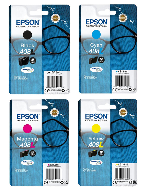 Genuine Epson 408L, Spectacles Multipack Ink Cartridge, T09K6, C13T09K64010