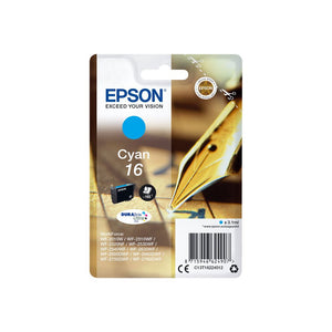Genuine Epson 16, Pen Cyan Ink Cartridge, T1622