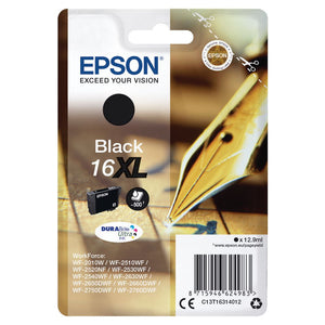 Genuine Epson 16XL, Pen Black Ink Cartridge, T1631