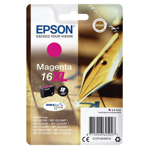 Genuine Epson 16XL, Pen Magenta Ink Cartridge, T1633, T163340