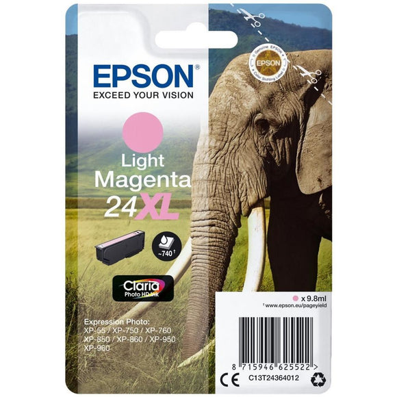 Epson 24XL, Elephant Light Magenta Ink Cartridge, T2436