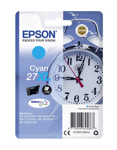 Genuine Epson 27XL T2712 Alarm Clock Cyan Ink Cartridge, T271240