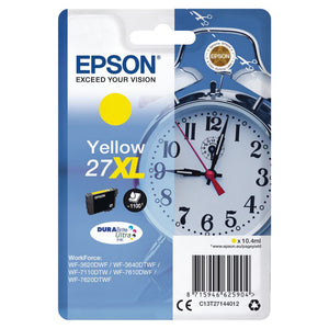 Genuine Epson 27XL T2714 Alarm Clock Yellow Ink Cartridges T271440
