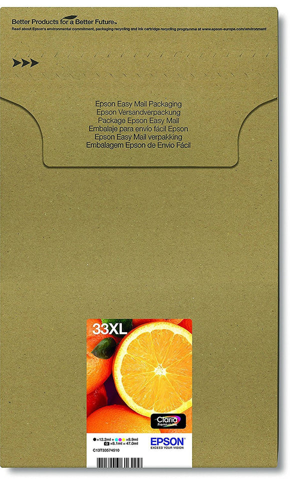 Genuine Epson 33XL, Oranges Multipack Ink Cartridges, T3357
