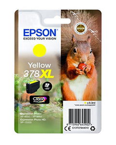 Genuine Epson 378XL, Squirrel Yellow Ink Cartridge, T3794, C13T37944010